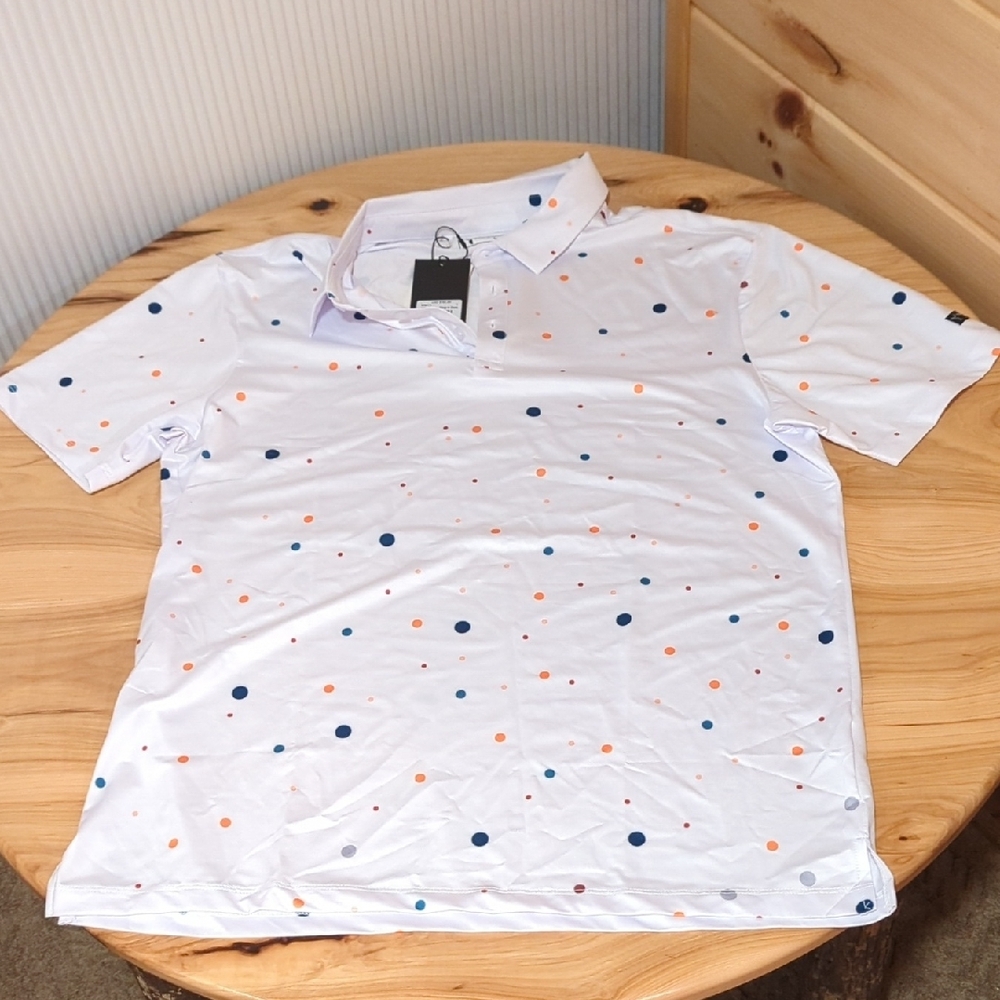 Men's White Polka Dot Shirt
